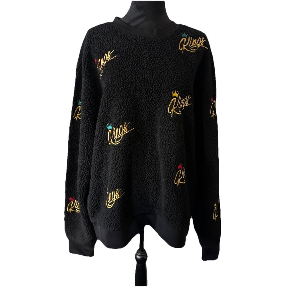 Switch Remarkable Men's Sweater Limited Edition Black Gold Embroidered KING 2XL